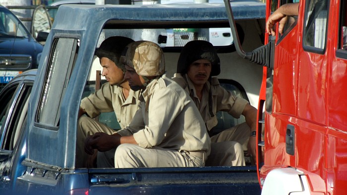 Military Escort, Port Said, Egypt